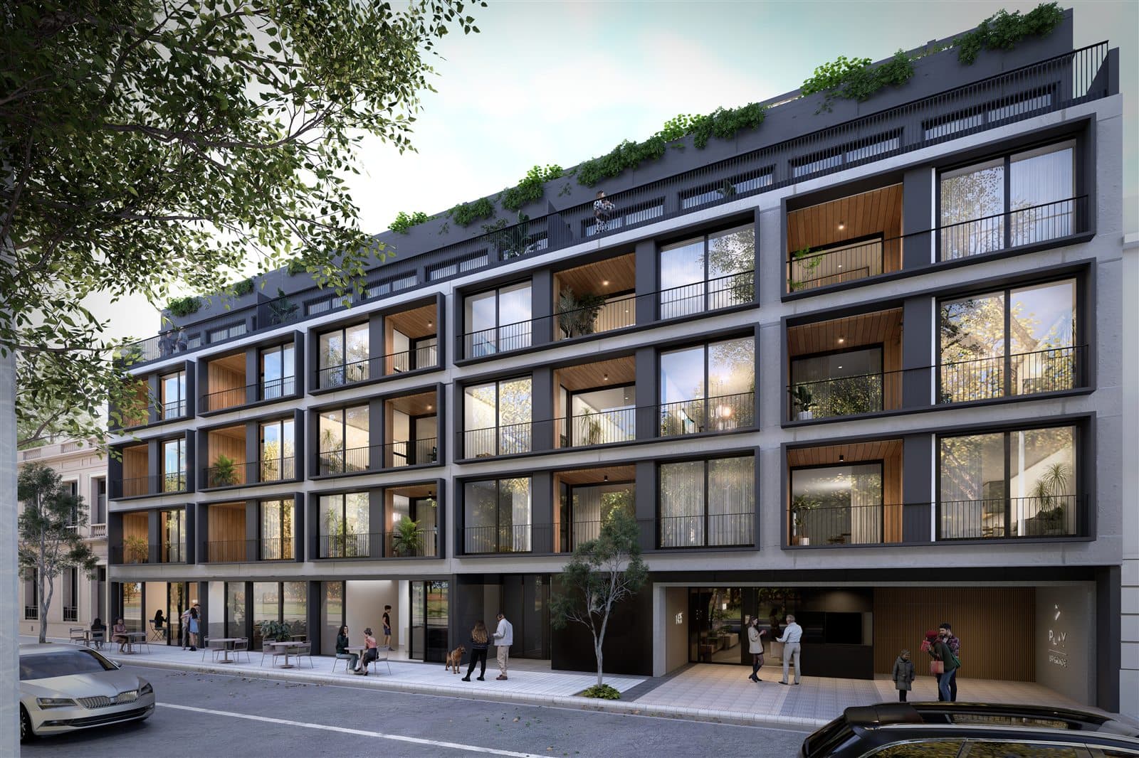 Upgrade Play Medrano, render de amenities del desarrollo